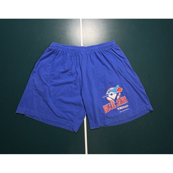 Vintage Toronto Blue Jays Sweat Shorts Men's Medium Blue MLB Baseball 1994 - Picture 1 of 7